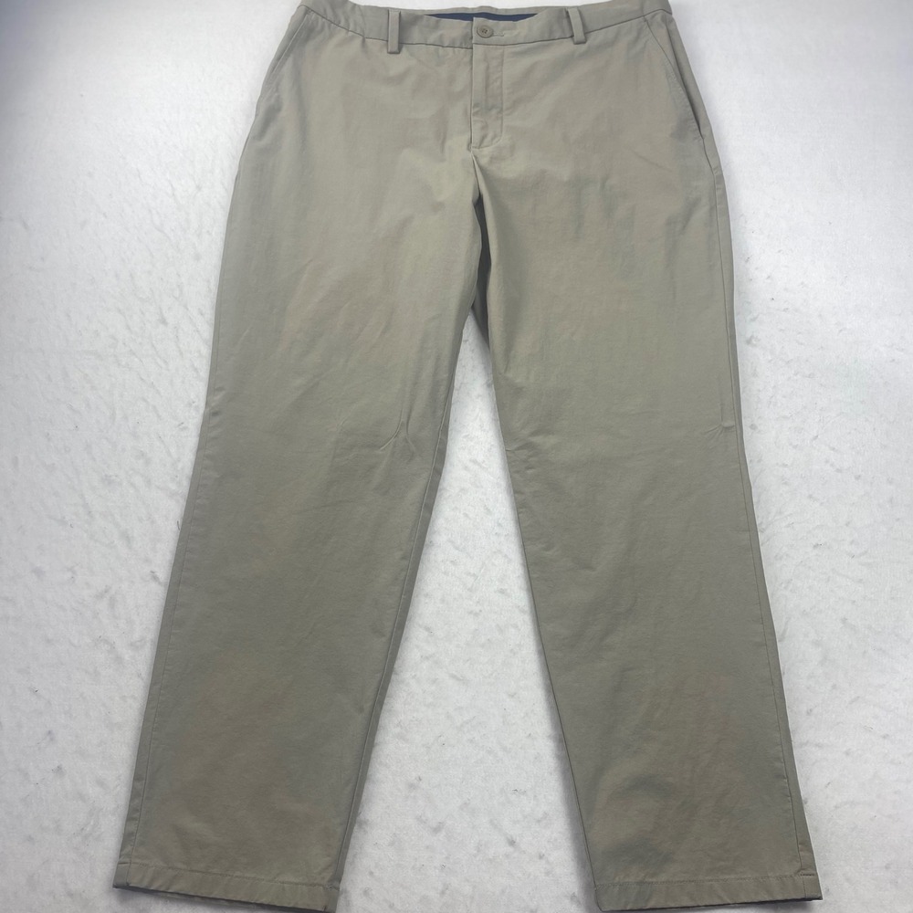 Vineyard Vines On-The-Go Performance Pants Mens 36x30 Khaki Straight Fit OTG